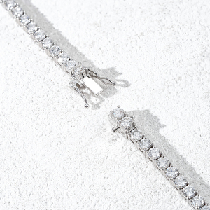 In Stock 925 Sterling Silver 4.687ct Lab Diamond Tennis <b>Bracelet</b> 2.8mm Round Cut Daily Fine Jewelry Gift - Product Image 6