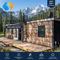 Maison de conteneurs d'expédition de luxe de haute qualité, villa modulaire préfabriquée mobile pour hôtel, usage résidentiel et commercial