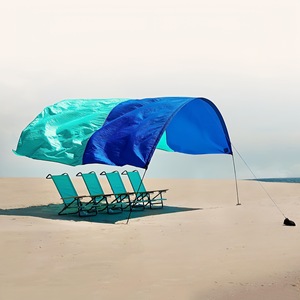 Tente de plage, auvent de plage, cabane de plage avec sac de transport, grand espace de 1.8x2.1 m, imperméable et UPF UV 50+, parasol d'extérieur pour plage, camping, jardin amusant ou pique-niques