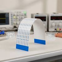Maßgefertigte Elektronische FFC FPC Flachbandkabel-Kabelbaum-Montage Gummi IP66 0,5mm/1,0mm/1,25mm Abstand 4-60 Pin AWM
