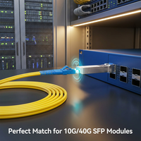 Cordon de brassage fibre optique monomode duplex ZIFONIC LC UPC vers LC APC, gaine LSZH 2,0 mm, pour intérieur, pour réseau SFP 10G