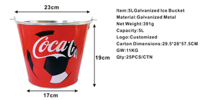 Seau à glace en métal personnalisé avec poignée avec LOGO d'usine pour bar de fête de mariage stockage de boissons pour événement extérieur - Product Image 2