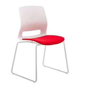 Silla de Oficina Jiarunde C-201 de Malla Roja y Naranja para Sala de Capacitación - Product Image 1