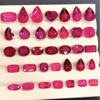 Vente en gros usine de pierres précieuses synthétiques de haute qualité 5A, rubis rose vif, taille Asscher et taille Rose, cultivées en laboratoire, taille personnalisable