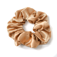1 Pièce Chouchou en Soie Satinée Couleur Unie, Élastiques à Cheveux pour Femmes Filles, Accessoires de Cheveux, Attache Queue de Cheval en Soie
