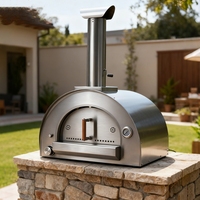 Four à pizza italien en acier inoxydable pour l'extérieur, four à charbon de bois pour rôtir et griller