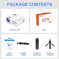 Projecteur portable B11 1080P LCD 280 lumens ANSI, projecteur Android 4K LCD vidéo WIFI