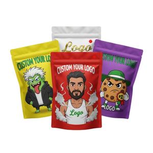 Sacs en Mylar de 3,5 g à l'épreuve des odeurs et à l'épreuve des enfants, approuvés par la FDA, imprimés sur mesure, pochette debout refermable avec fermeture éclair - Product Image 1