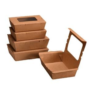 Boîte <span class=keywords><strong>à</strong></span> plateau en papier kraft jetable personnalisée pour les sorties de printemps, le camping, les plats <span class=keywords><strong>à</strong></span> emporter, les collations, le thé de l'après-midi, les sandwichs pour pique-nique - Product Image 3