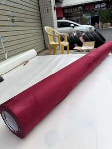 Wine Red Burgundy Red Alcan tara <b>Sticker</b> Wrap Car Interior Automotive Alcan tara Fabric Wrap For Car Interior Headliner - Product Image 3