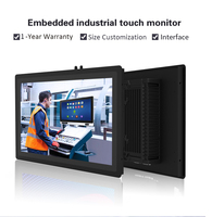 Panel de pantalla táctil resistivo todo en uno de 15,6 pulgadas PC Industrial integrado I3 CPU 4 puertos LAN listo para instalación Gabinete-Stock
