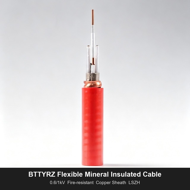 0.6/1kV LSZH MI Fire Resistant Industrial Cable Corrugated Copper Sheath Stranded Low Smoke Halogen-Free IP65 Building Cable