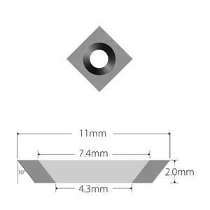 14x14x2 Wolfram karbid messer Holz schneid klinge mit 2 Einsätzen für Holz bearbeitungs maschinen teile - Product Image 2