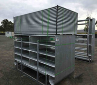 Paneles de Corral Galvanizados en Caliente de 5x12 pies, Paneles Portátiles para Cercas de Ganado, Caballos y Animales, Cercas Resistentes para Granjas