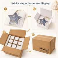 Ornements de Noël personnalisés en céramique de haute qualité, cercles blancs brillants de 3 pouces pour sublimation, décorations suspendues commémoratives DIY