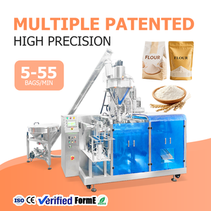 เครื่องบรรจุและปิดผนึกซองซิปล็อคสำเร็จรูปสำหรับแป้งข้าวสาลีแบบอัตโนมัติเต็มรูปแบบ ความเร็วสูง ได้รับการรับรองมาตรฐาน CE/ISO จากซัพพลายเออร์จีน - Product Image 1