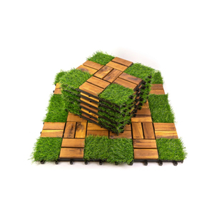 USA Warehouse 2026 Hot Sale Modern Wooden Grass <b>Wall</b> <b>Panel</b> Outdoor Garden Decorative Planting Module for Household Commerce Use - Product Image 4