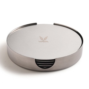 Sous-verres vierges pour sublimation, sous-verres ronds en métal pour tasses à café, ensemble de sous-verres en acier inoxydable - Product Image 3