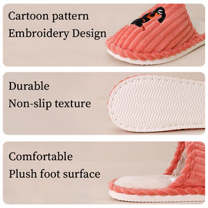 Pantuflas de casa con diseño de perro salchicha, creativas y a rayas, para ocio diario, divertidas y novedosas, 2025 - Product Image 3