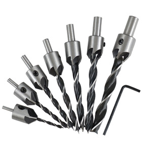 Lingxian Woodworking Chamfering Tool Set 4Pc 7Pc With Small Wrench Five Flute Reamer For Steel Drilling - Product Image 1