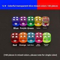 Ensemble de dés polyédriques en acrylique D6 avec des coins carrés, des points multicolores, des jouets et des accessoires, dés de jeu personnalisables pour les jeux DND