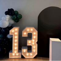 Chiffres géants lumineux LED blanc chaud en gros avec ampoules pour la décoration d'événements et de fêtes d'anniversaire