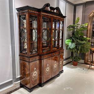 Luxury Solid Wood with Glass and Drawers <b>Sideboard</b> Wine Cabinet Cdh-b-020 Wood Cabinet - Product Image 3