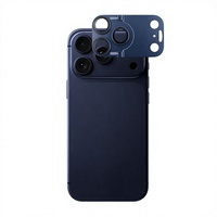 Protections d'objectif d'appareil photo en verre avec anneau métallique pour iPhone 17 Pro Max, protection intégrale 9H, avec plateau d'installation et film de protection