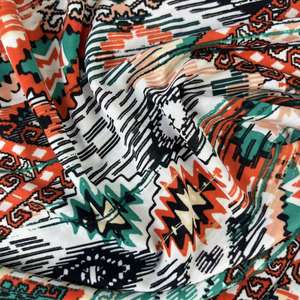 FDY-jersey de poliéster 95%, 5% licra, tejido de jersey impreso, mango suave puro para ropa, suministro de fábrica - Product Image 2