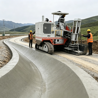 Machine de pavage de bordures en béton montée sur chenilles, vente directe usine, pour la construction de bordures et de fossés de drainage routiers