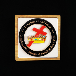 Emblema Masónico para Coche: Insignia de la Cruzada Templaria de Texas de las Héroas de la Gran Hermandad de la Estrella Solitaria - Decoración Personalizada para Coche - Product Image 3