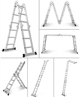 Échelle d'échelle pliante en Aluminium, échelle polyvalente, 1 pièce, 4x3/4x4/4x5