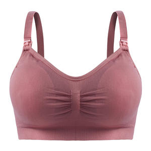 Soutien-gorge d'allaitement pour <span class=keywords><strong>femme</strong></span> <span class=keywords><strong>enceinte</strong></span> 2025 Big Nipple Plus Size, bretelles avant, rembourrage amovible, ouverture pour l'allaitement - Product Image 3