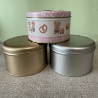 Boîtes à gâteaux rondes en fer blanc de 135 mm de diamètre, modèles D145, D166, D137, D190, avec motifs de dessins animés, en métal doré et argenté, pour aliments, biscuits et bonbons