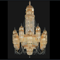 Vigorquatre — lustre suspendu doré en cristal, luminaire décoratif d'intérieur, idéal pour un restaurant, une église ou une villa, prix de gros