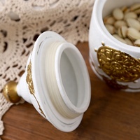 Bouteille de stockage en céramique avec couvercle, pot de cuisine de Style nordique, cylindre d'aliments blanc, bocaux de stockage avec couvercle, ml