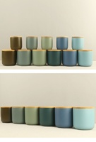 Pot de rangement avec couvercle en bambou et joint en silicone, récipient alimentaire de cuisine, pot à bougie moderne et minimaliste avec couvercle en bambou