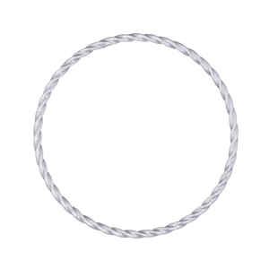 Round Twisted 925 <b>Silver</b> <b>Wire</b> Bangle - Product Image 2