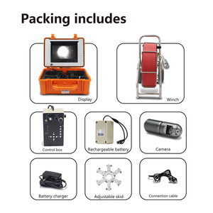 IP68 không thấm nước cống thoát nước Video CCTV Ống kiểm tra máy ảnh Pan Tilt focusable Máy Ảnh Đầu 120m Cáp công nghiệp <span class=keywords><strong>borescope</strong></span> - Product Image 6