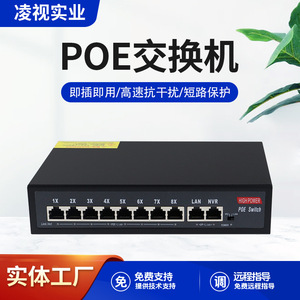 LingShi 8 Port PoE <b>Switch</b> 100Mbps Uplink Gigabit Ethernet <b>Network</b> Device for Surveillance and Wireless AP - Product Image 5