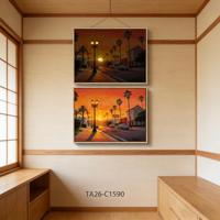 Tableau mural LED personnalisable en toile, motif dessin animé, pour salon moderne, imperméable, écologique, grande peinture numérique