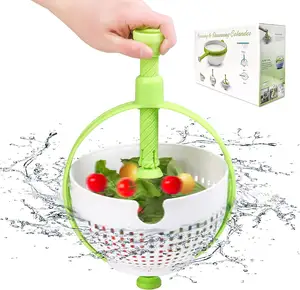 Chất lượng tốt Salad Spinner Rau quay máy giặt ly tâm khử nước cống giỏ dụng cụ nhà bếp cần thiết