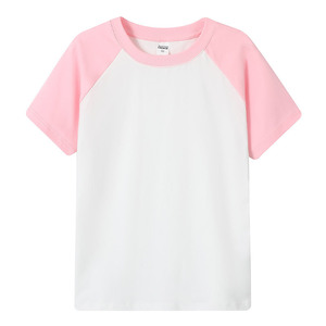 เสื้อยืดไหล่ราแกลนผ้าฝ้าย 230 กรัมสีทึบคอกลมชุดทำงานฤดูร้อนสำหรับพนักงานบริการร้านอาหาร - Product Image 2