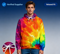 Sweat à capuche pour homme, 250 g/m², respirant, imprimé par sublimation tie-dye, directement de l'usine, pour les sorties sociales et le quotidien