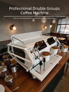 เครื่องชงกาแฟอุตสาหกรรมแบบสองหัวชง พร้อมปั๊มโรตารี่ <span class=keywords><strong>9</strong></span> บาร์ หน้าจอสัมผัสขนาดใหญ่ สำหรับร้านกาแฟ  ลดราคาพิเศษ - Product Image 5