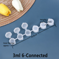 Vente en gros de pots de peinture vides de 2 ml, 3 ml, 5 ml, contenants en PP à 6 compartiments avec couvercles à clipser pour la peinture par numéros et les kits d'art DIY