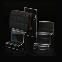 Vente en gros Porte-monnaie épais transparent pour dames Porte-monnaie pour téléphone 1/2/3/4 couches Porte-monnaie en acrylique transparent Présentoir