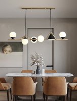 Lampes suspendues créatives de luxe minimalistes à une seule ligne en verre pour restaurant, bar, design noir pour salle à manger, bar