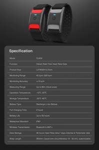 Nuevo Brazalete de Ritmo Cardíaco Recargable e Impermeable con BLE ANT+, Rango de 40-220 <span class=keywords><strong>BPM</strong></span>, Compatible con Wahoo/Strava, Monitor de Actividad Física para Gimnasio y Deportes - Product Image 6