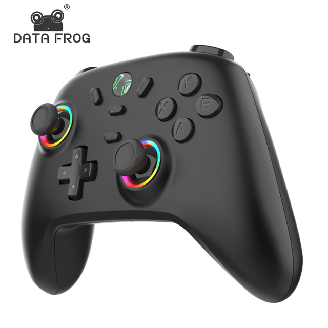 For DATA FROG S13 Wireless Gaming Controller Hall Effect 3D Stick Vibration Motor Compatible PC/MAC/iOS/Laptop/Android Mobile